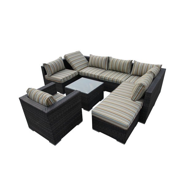 Ebern Designs 7 Sitzer Lounge Set The Manhattan Mit Polster Wayfair De